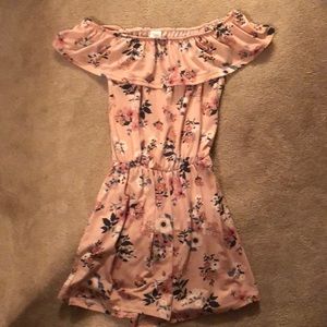 Pink Floral Romper